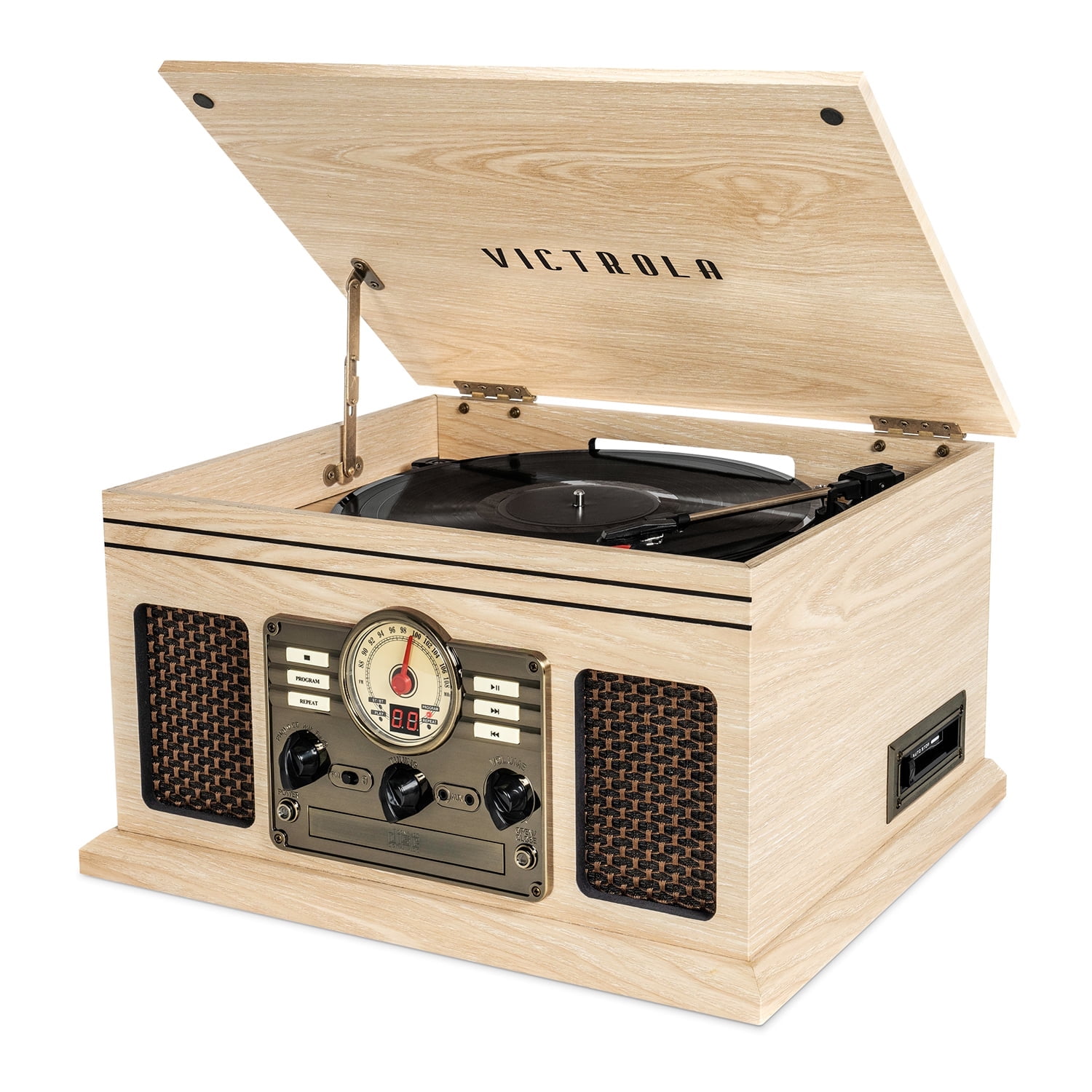 Victrola Quincy 6-in-1 Bluetooth Record Player (Natural)