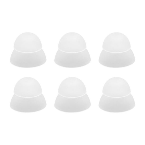 6 tapones para auriculares, fundas de silicona para auriculares, almohadillas para audio Interior blanco 20 mm.