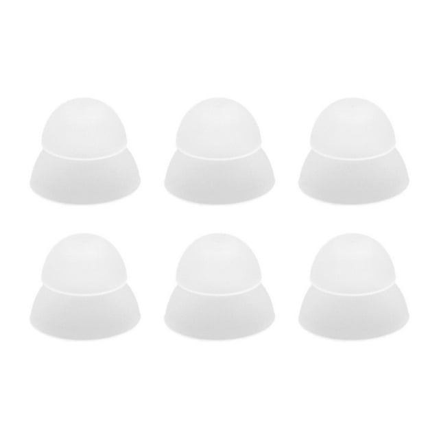 6 tapones para auriculares, tapones portátiles para los oídos, fundas de silicona para los oídos. Interior blanco 20 mm.
