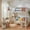 White, variant on Mintazer Full Size Loft Bed with Desk, LED Light, Bedside Storage Shelf & Sofa Bed Space Saving for Apartment, Bedroom, Navy Blue