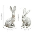 thumbnail image 2 of Vintage Easter Decor - Antique Style Resin Bunny Figurine, Whimsical Animal Statue for Cottagecore Home & Spring Display B, 2 of 4