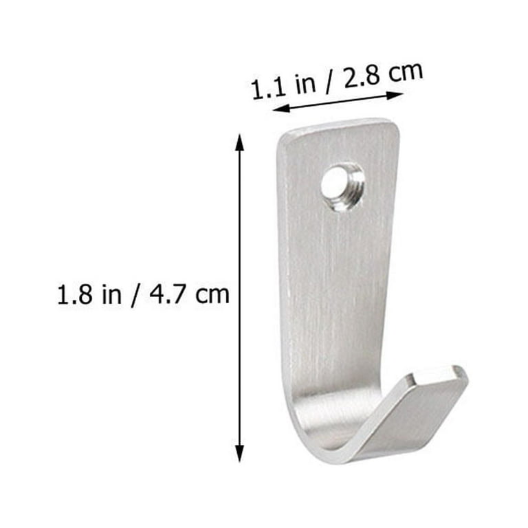 Uxcell 4 Hooks 13.6" Rack Wall Mounted Coat Hooks Plating Finish Zinc Alloy Silver Tone 1pcs
