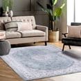 thumbnail image 1 of Persian Rug Vintage Area Rug Indoor Floor Cover Accent Distressed Medallion Carpet for Living Room Water Stain Resistant Washable Throw Rug for Bedroom Dining Entryway Home Decor, 1 of 7