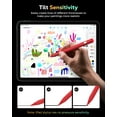 thumbnail image 3 of MoKo Pencil for iPad (A16) 11th 10th Gen, Stylus Pen for 2018-2025 Apple iPad 11/10/9/8/7/6/A16, Mini 7/6/5, Air M3/M2 11"/13"/5/4/3, Pro M4 13"/12.9"/11" Tilt Sensitivity, USB-C Fast Charging,Red, 3 of 8
