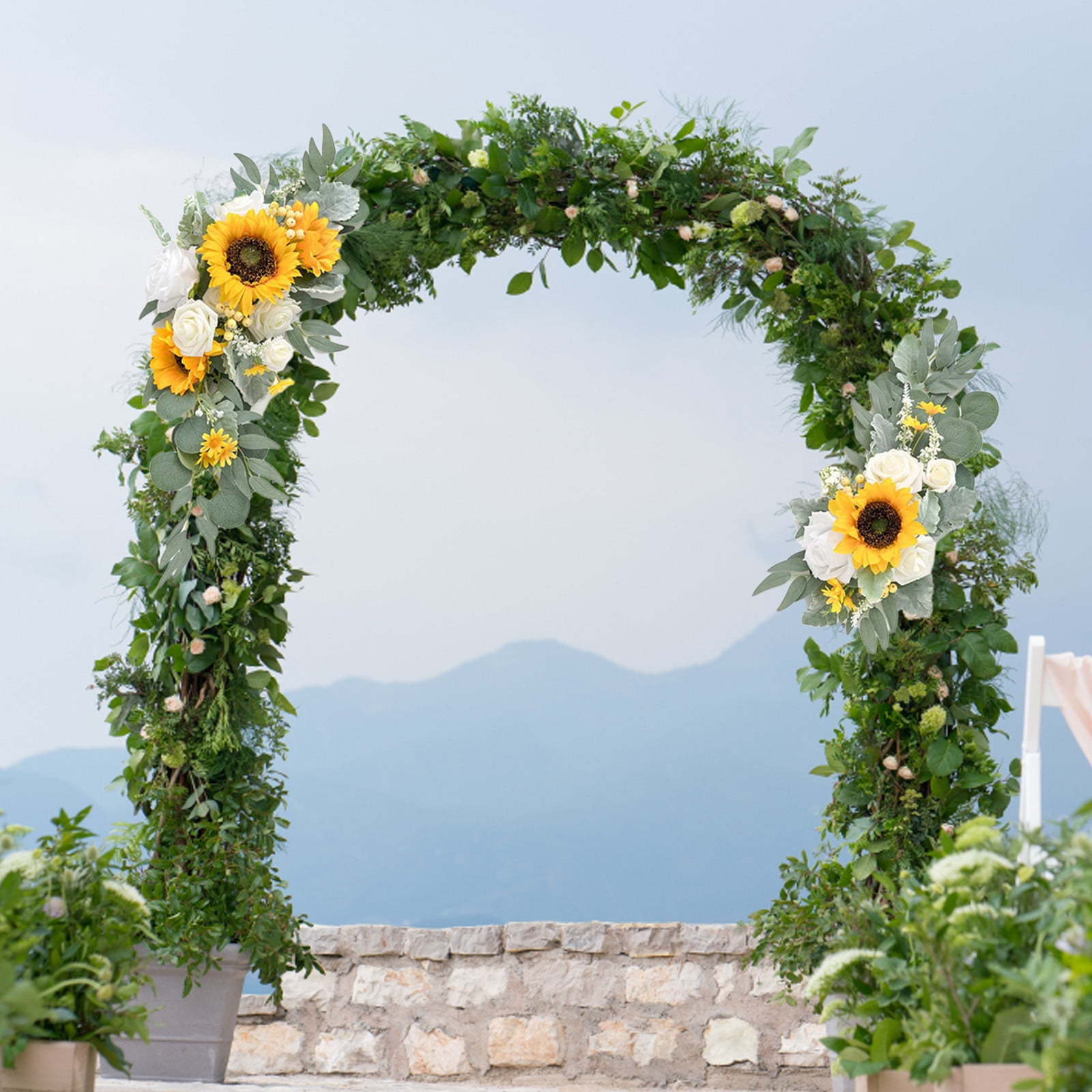 Roiihwy Artificial Flowers for Outdoor 19.68X9.84X3.14 Inches, Artificial Plants & Flowers Be Suited to Banquet, Party, Reception Entrance Wedding Arch and Background Decoration