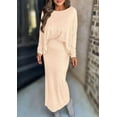 thumbnail image 3 of PRETTYGARDEN Women's Fall Long Sleeve Midi Dress Casual Elegant Ruffle Flowy A Line Swing Cocktail Party Dresse, 3 of 7