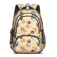thumbnail image 2 of French Bulldog Orange Pattern Backpack for School, Cute School Bag with Adjustable Shoulder Straps and Padded Back, 16.9"x12.6"x5.9", 2 of 4