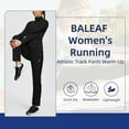 thumbnail image 2 of Baleaf Womens Pants Straight Leg Track Pants Athletic Running Sweatpants Zipper Pockets Warm-Up Sports Jogging Pants Casual Black/Black Size M, 2 of 6