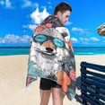thumbnail image 5 of Coolnut Fashionable Wolf69120510 Beach Towel Soft Absorbent Quick Dry Sand Free Lightweight Polyester Camping Towels for Beach Travel Swim 30x60 in Wash cloth, 5 of 7