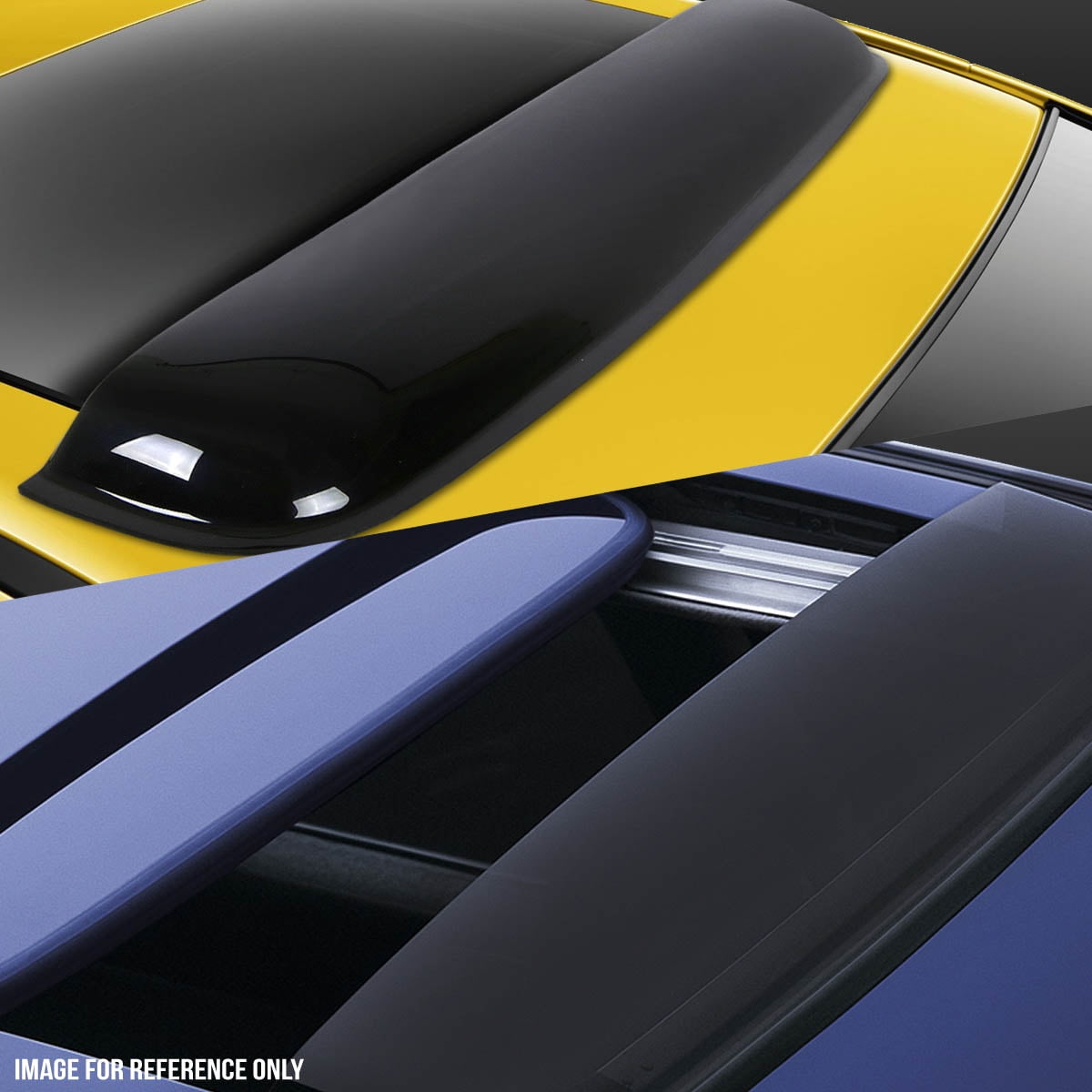 DNA Motoring SFV-S 35" Sunroof Top Visor Vent Wind Deflector Rain Guard (Dark Smoke)