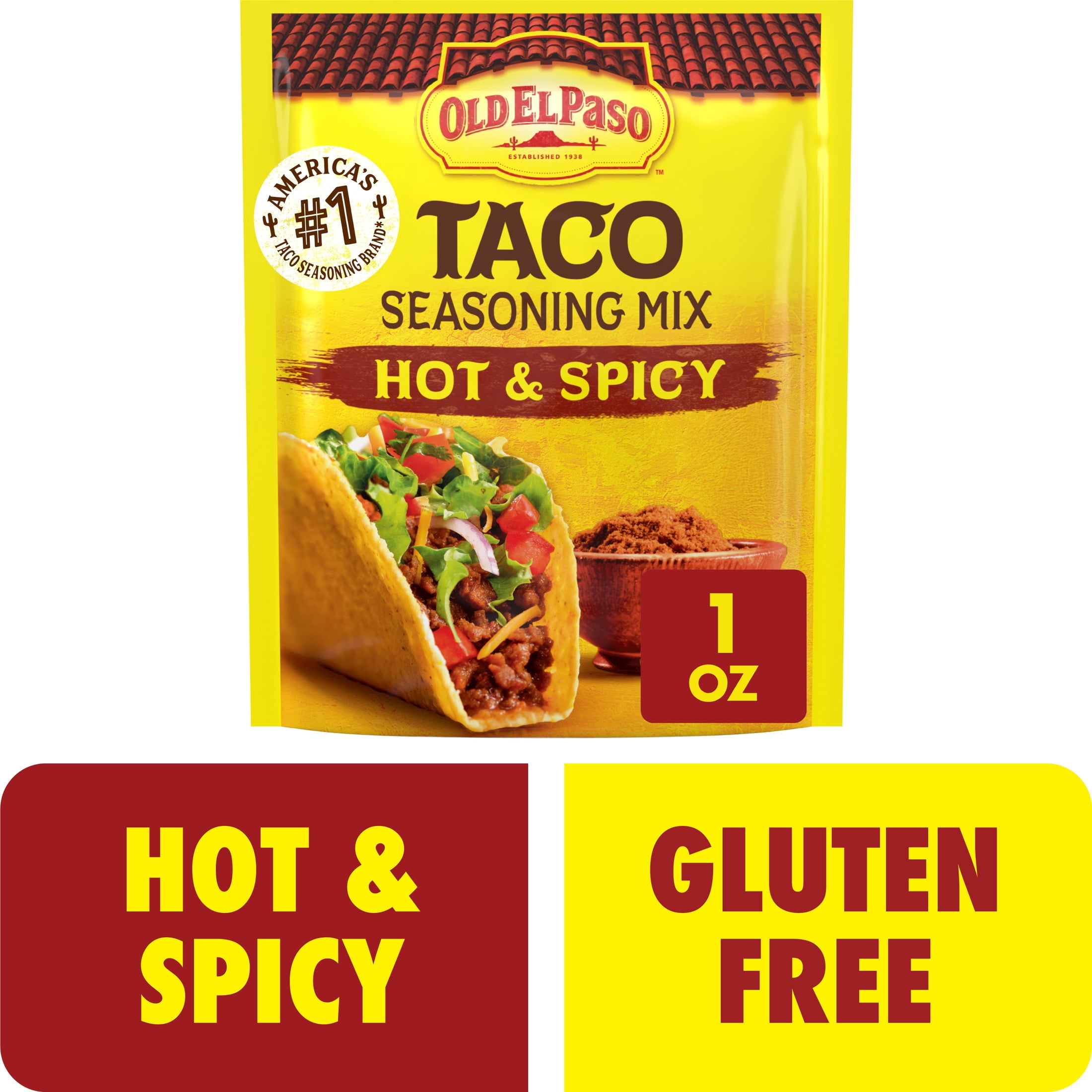 (32 pack) Old El Paso Hot & Spicy Taco Seasoning, 1 oz.