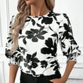 thumbnail image 2 of Eres Más Que una Camisa de Puntuación de Prueba, Verano Suelto Casual Cinco Cuartos de Manga Cuello Redondo Impreso para Mujeres, 2 of 6