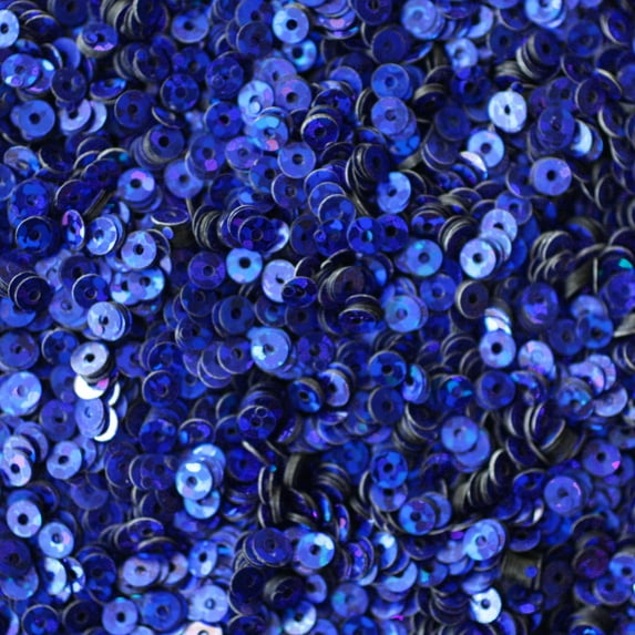 Royal Blue Sequins 3mm Hologram Glitter Multi Reflective Metallic Made in USA