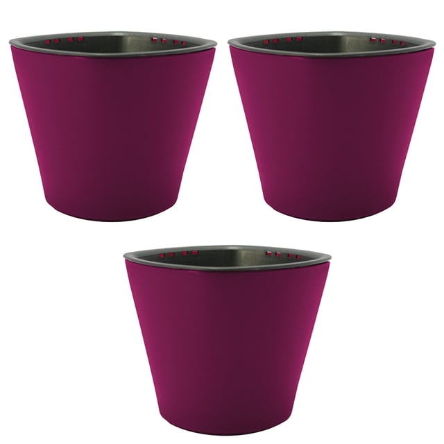 Kit 3 Maceta Autorregable Smart Garden KIT3-OC1009 Rouge