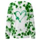 thumbnail image 4 of Xuyuer Women's Round Neck St. Patrick's Day Printed Long Sleeve Shirts Sweatshirt - Festive Holiday Graphic Pullover Top for Seasonal Parties, Gift Exchanges and Cozy Spring Summer Wear, 4 of 5