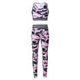 thumbnail image 3 of inhzoy Girls Kids 2 Piece Sports Outfits Camouflage Printed Crop Tops and Leggings Set, 3 of 7