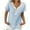 Sky Blue, variant on Womens Plus Size Striped T Shirts Short Sleeve V Neck Tops for Women Loose Fit Summer Fashion Knit Casual Tee (Sky Blue L)