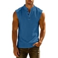 thumbnail image 3 of Mens Sleeveless Tank Tops Casual Summer Workout Beach Shirts for Outdoor Activities Daily Wear Gym Use Dark Blue 2XL, 3 of 8