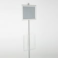 thumbnail image 3 of M&T Displays Free Standing Display Stand with 1 x (8.5x11) snap Frame in Portrait/Landscape and 1 x (8.5x11) Clear Pocket Shelf, Single Sided (Silver), 3 of 21