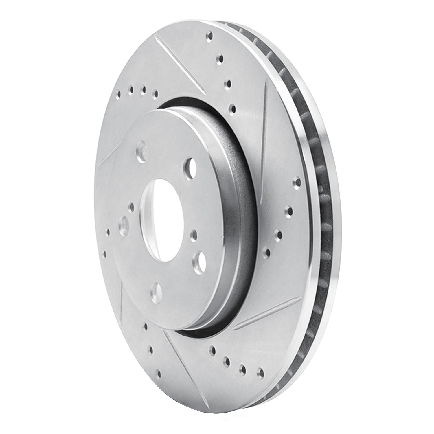 Dynamic Friction Company 631-76153R DFC Brake Rotor - Drilled And Slotted - Silver