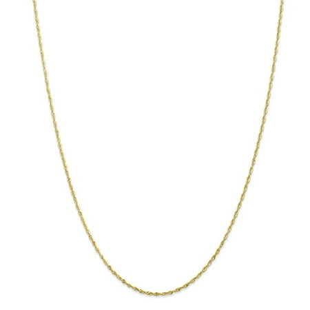 10k Yellow Gold 1.5mm D/C Extra-Lite Rope Anklet Chain