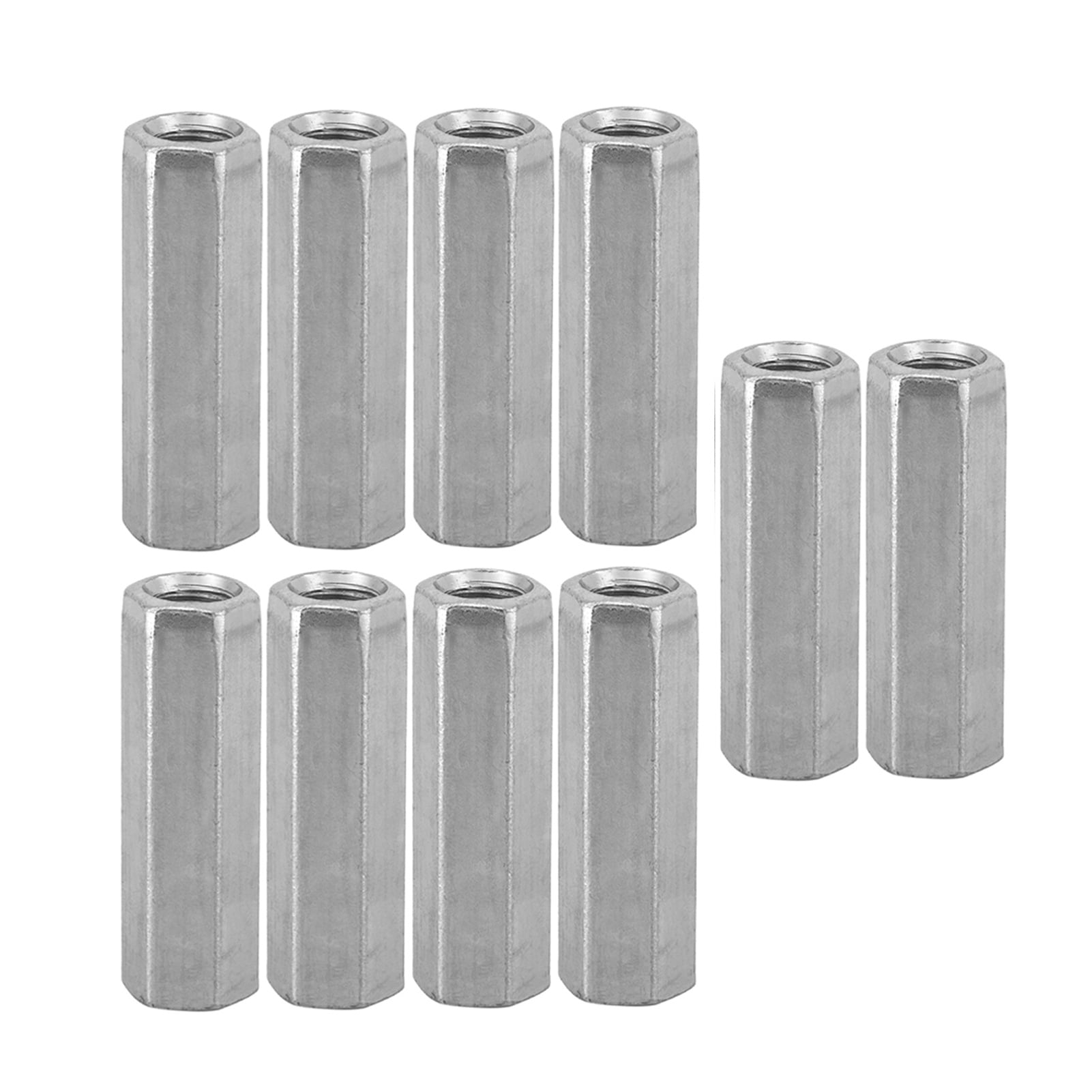 5-Pack M6 X 40mm Long Hex Coupling Nuts – Galvanized Steel Threaded Standoffs For Construction, Machinery & DIY Projects - View #5