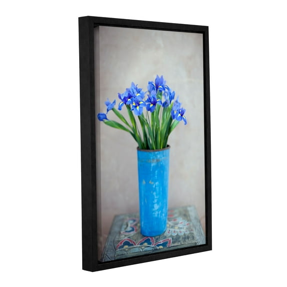 'Iris Flowers' Gallery Wrapped Floater-framed Canvas Art Print, 12x18