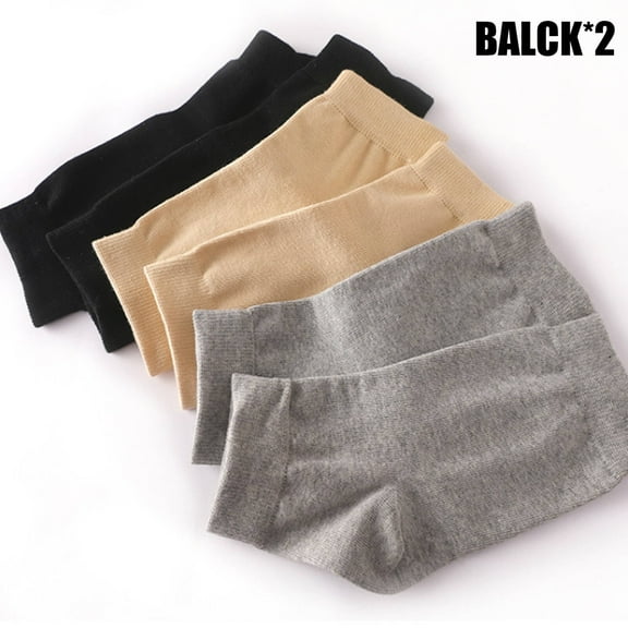 AUQ 2Pair Ankle Sleeve,Cotton Mens Socks,No Show Socks for Women,Black
