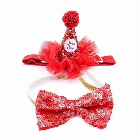 Fashion Birthday Party Supplies Bowknot Pet Cap Puppies Party Bow Dog Hat Pet Headband RED