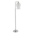 thumbnail image 2 of Safavieh Izzy 14" Contemporary Nickel Arc Floor Lamps Clear Glass Glam Bowl, 2 of 4