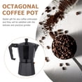 thumbnail image 2 of Stovetop Espresso Maker 300ml Aluminum Coffee Pot Brewer 6 Cup Black, 2 of 7