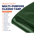 thumbnail image 4 of Tarpco Safety 7 Mil Heavy Duty Tarp Camping Tarpaulin Waterproof Cover, Green and Black 30 x 70Ft, 4 of 6