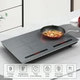 thumbnail image 3 of VBGK Induction Cooktop 24 Inch 2 Burner 4000W Plug Electric Burner Countertop Hot Plate for Cooking 110v,3H & Auto Shutdown Induction Burner,Child Lock Electric Cooktop, 3 of 7