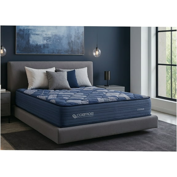 JERFIT 12" Twin XL Hybrid Mattress, Blue Multi Color, Pocketed Coil Innerspring & Memory Foam, Medium Firm Feel, CertiPUR-US Certified, Bed in a Box