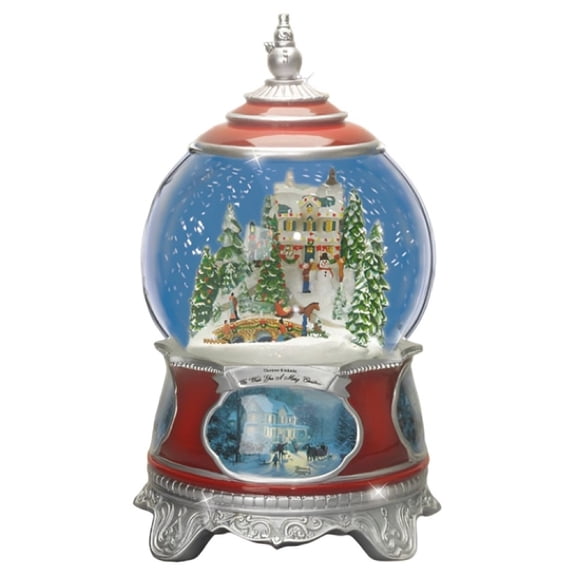 The Bradford Exchange We Wish You A Merry Christmas Issue #3 Musical Illuminated Snowglobe Decoration by Thomas Kinkade 5.25-inches