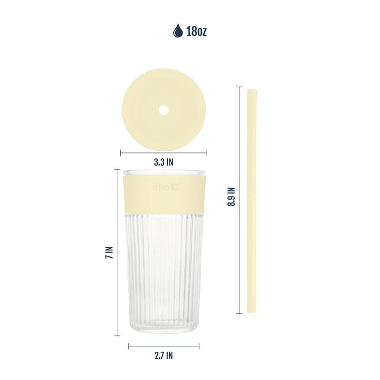 Ello Ava 18oz Glass Tumbler - Walmart.com