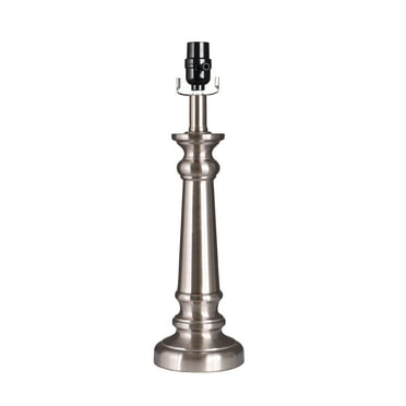 Simplee Adesso 18.5" Height Metal Material Brushed Nickel Finish Table Lamp Base, Transitional Design, Office and Dorm