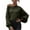 Olive Green, variant on IROINNID Pullover Sweater for Women One-shoulder Loose Sweater Lantern Sleeve Knit Stylish Comfy Sweater,White