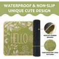 thumbnail image 4 of Hello Spring Door Mat Welcome Doormat, Plants Outdoor Rug Leaves Decor Floor Front Door Mat Non-Slip Entrance Mat for Home Kitchen Bathroom Decorations 17 X 29 Inch (Green), 4 of 6