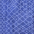 thumbnail image 1 of Ahgly Company Machine Washable Indoor Square Abstract Blue Modern Area Rugs, 3' Square, 1 of 4