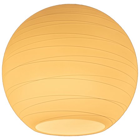 Access Lighting 985ST-WHTLN 8 in. Japanese Glass Lantern Ceiling Light with White Lined