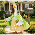thumbnail image 3 of Porch Goose Outfits Raincoat Style Shaped Clothes, Waterproof Vinyl Attire for 23in Goose Statue, Courtyard Holiday Set for Spring Showers, Functional and Funny Outdoor Decor, 3 of 5