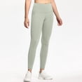 thumbnail image 6 of Compression Leggings with Pockets for Women Tummy Control Leggings No Front Seam Workout High Waist Yoga Pants Light Gray XL, 6 of 7