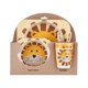 thumbnail image 1 of Juego de vajilla para niños 5 uds., Cuenco de dibujos animados de fibra de bambú para bebés, juego de vajilla para animales, taza para niños pequeños, cuchara, tenedor kenally JJ15200-07, 1 of 3