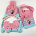 thumbnail image 2 of Kids Knit Hat Scarf Mittens Set, Princess Cartoon Winter Set for Girls Age 3-8,For Girls 3-8,5, 2 of 15