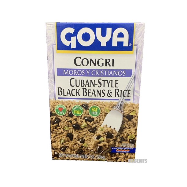Goya Congri Moros Y Cristianos Cuban Style Black Beans and Rice 7 Ounces