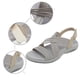 thumbnail image 5 of Bmisegm Women's Summer Fashion Open Toe Solid Color Adjustable Elastic Sports Sandals Breathable Non Slip Outdoor Beach Sandals Womens Sandals Summer Beige 8, 5 of 8