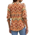 thumbnail image 5 of Fantaslook Blouses for Women Dressy Casual 3/4 Length Sleeve Womens Tops with Smocked Cuffs Fashion Shirts, 5 of 8