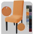 thumbnail image 1 of Stretch Chair Covers for Dining Chairs Set of 4 Decorative Jacquard Dining Room Chair Covers Washable Kitchen Chair Slip Covers for Dining Room, Hotel, Party (4, Orange), 1 of 7