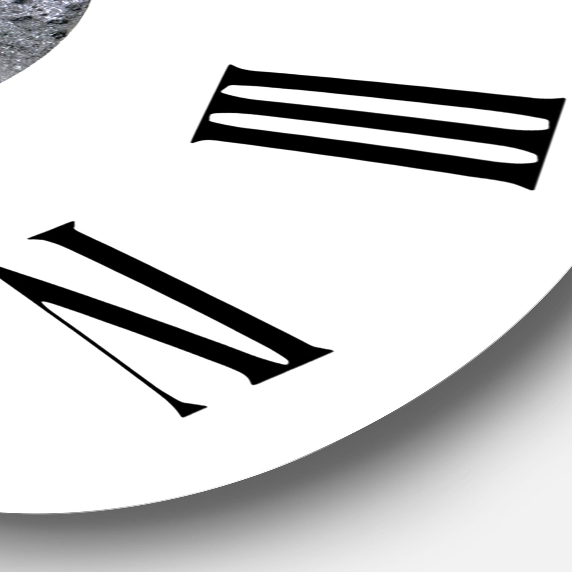 Designart 'Romantic Moon Kiss Of Two Lovers' Modern Wall Clock